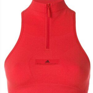 Stella McCartney x Adidas Sports Bra Compression Style Mock Neck with Zipper XS